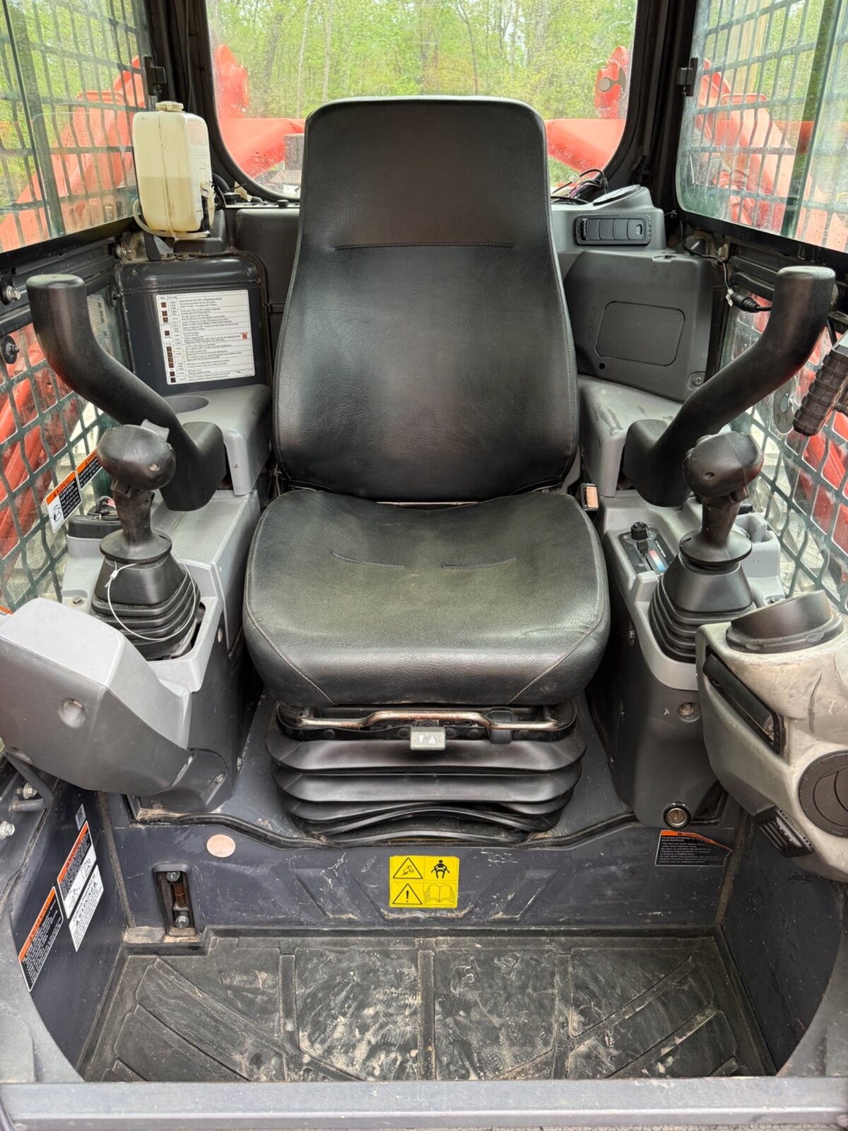 Kubota SVL97-2 operator seat and control area