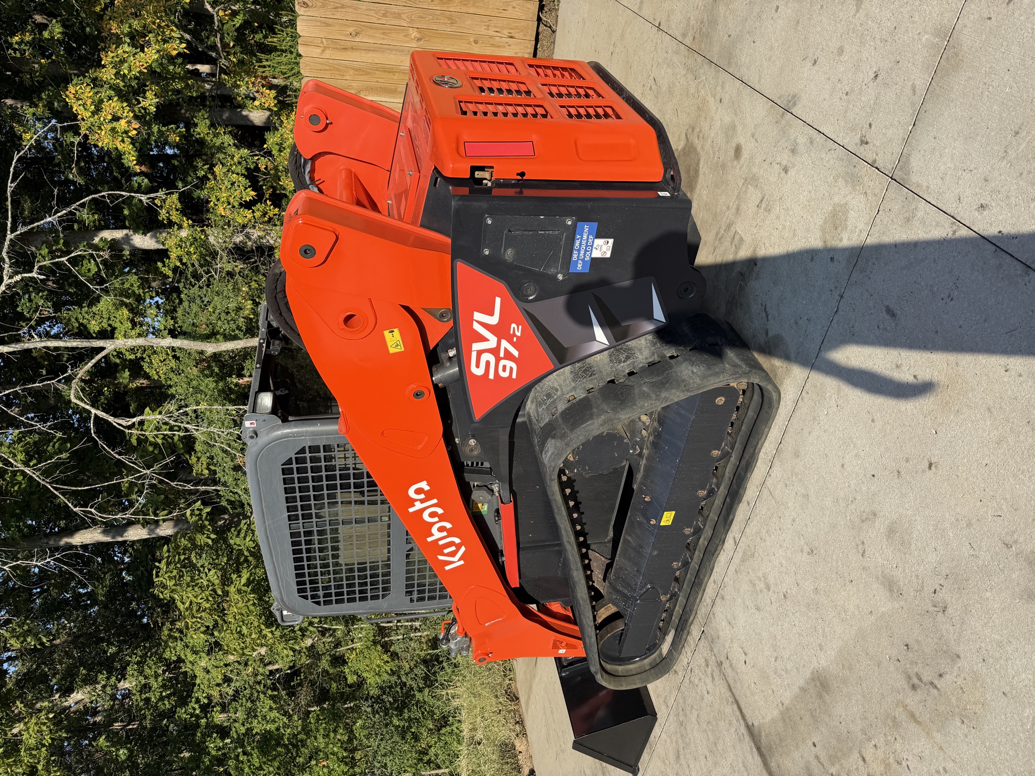 Kubota SVL97-2 opposite-side rear three-quarter view
